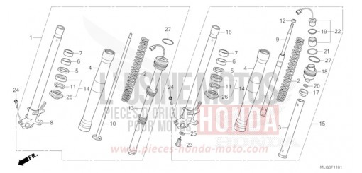 FOURCHETTE AVANT (2) CRF1100D4N de 2022